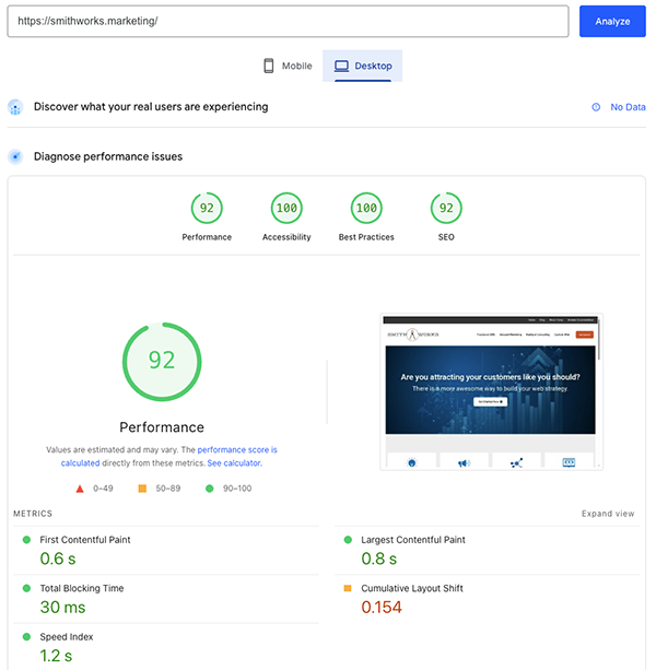 PageSpeed Insights Desktop Final